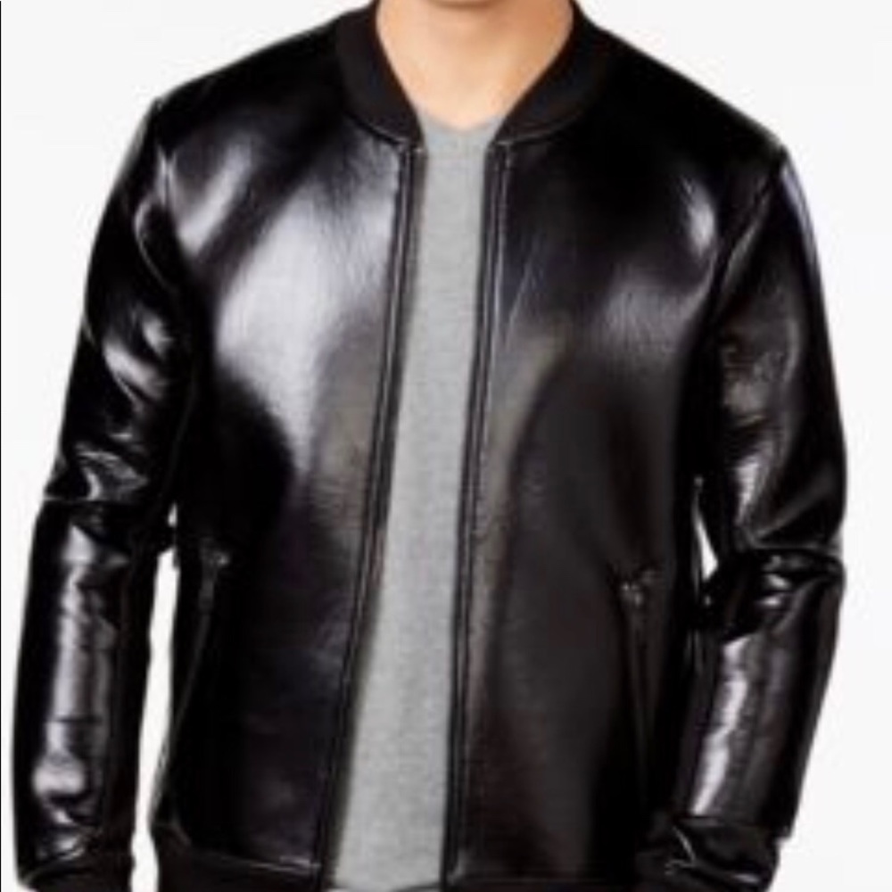 Thin GUESS Neoprene Zip Bomber Jacket